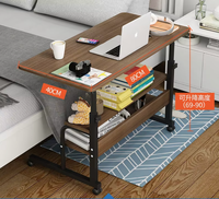 Table de chevet mobile simple, petite table de chambre, bureau d'étudiant à hauteur réglable, bureau d'ordinateur paresseux pour dortoir