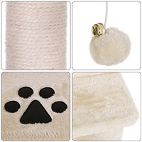 Ltwzmaker — tour à chat, tour de chat à plusieurs niveaux, avec Perches en peluche et hamac, arbre d'escalade Beige