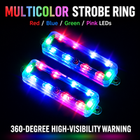 Barre lumineuse d'avertissement solaire pour calandre de voiture, lampe stroboscopique LED multicolore, fixation sur calandre avant pour voiture, camion, moto