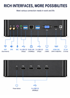 Mini PC para Juegos Msecore de 11.ª Generación con Core I7/I9 11900H, 64 GB de RAM DDR4, SSD NVEM de 2 TB, WIFI6, Mini Ordenador de Escritorio para Juegos para el Hogar/Oficina