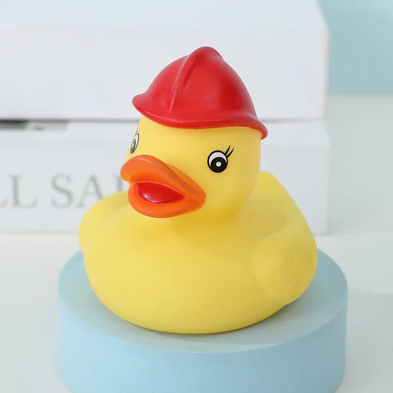 Baby bath cute water toy duck gomma morbida squeeze sound squeak nuoto soft floating rubber duck