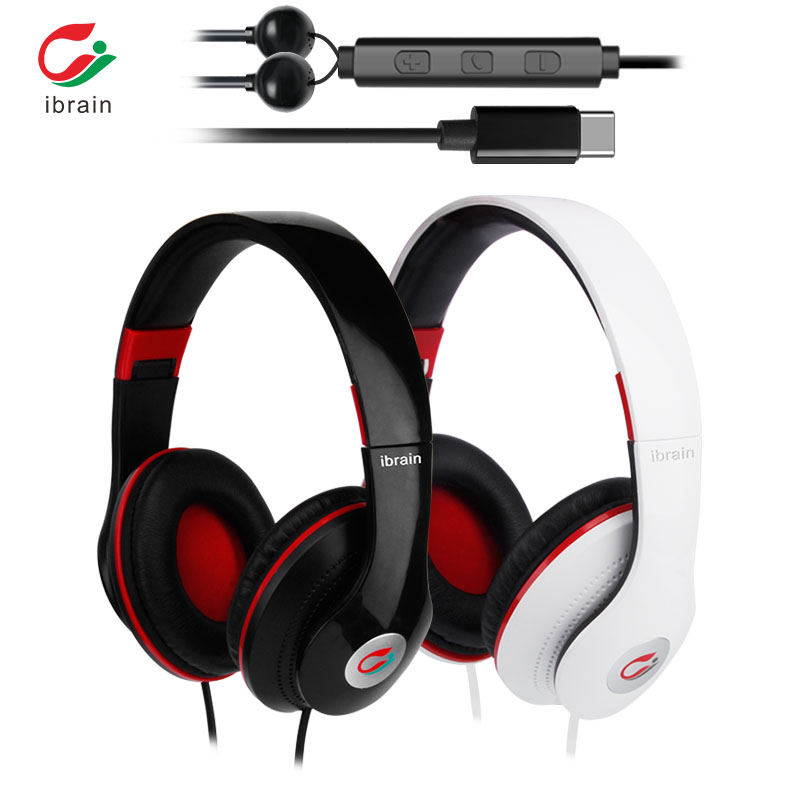 Penjualan Terbaik headphone over-ear Gaming Headset tabung udara Anti EMF dengan colokan Tipe C 3.5mm