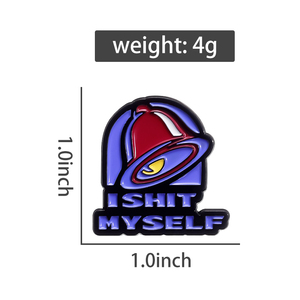 Komik ben bok kendimi emaye pimleri komik Retro çan Metal broş sırt çantası giysi yaka rozetleri takı hediye çocuklar arkadaşlar için - Product Image 6