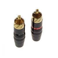 Connecteurs mâles RCA plaqués or haut de gamme pour connexion de câble Audio de haut-parleur