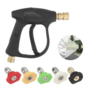 1/4" High Pressure Washer Gun 4000 PSI Car Wash Foam Spray Short Wand w/ Nozzle