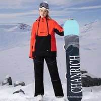 Combinaison de ski pour couple, à capuche, avec fermeture éclair, respirante, imperméable, pour snowboard, vêtements techniques d'hiver professionnels pour hommes et femmes