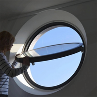 Ventana Circular Marina de Vidrio Aislante Low-E, Doble Acristalamiento Templado, para Observación en Barcos