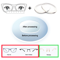 Montures de lunettes sans monture en titane pur, lunettes de vue flexibles de type œil de chat, verres transparents, montures de lunettes optiques, extra étroites
