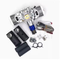 Moteur à essence pour modèle RC DLE130, 130 cm³, métal, 13 CV/8500 tr/min, bicylindre, 2 temps, refroidissement par air, démarrage manuel, moteurs d'avion