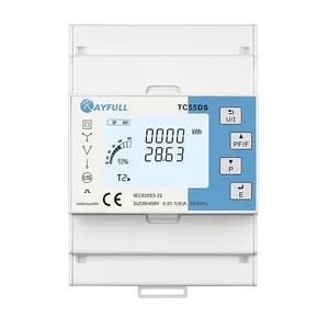 Rayfull TC55DS 3 Phase DIN Rail RS485 Modbus Energy Meter for Residential Measurement Solar Power Meter