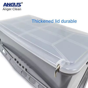 Secchio Professionale in Plastica Rettangolare per Pulizia Finestre con Manico Ergonomico e Panno in Microfibra - Product Image 6