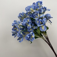Decoración de Fondo para Salón de Bodas con Flores de Seda Azules