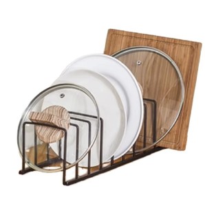 Organizador Multifuncional <span class=keywords><strong>de</strong></span> Metal para Tapas <span class=keywords><strong>de</strong></span> Ollas y Sartenes, Divisor para Gabinetes y Despensas, para Utensilios <span class=keywords><strong>de</strong></span> Cocina y Repostería - Product Image 1
