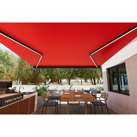 Personnalisé Moderne 5m En Alliage D'aluminium Balcon Conception Motorisé Blanc Polyester Patio Auvent 3m X 6m Automatique Fenêtre Rétractable