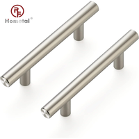 Poignée de porte moderne en acier inoxydable brossé pour hôtel, quincaillerie pour porte d'entrée commerciale ou résidentielle, porte intérieure
