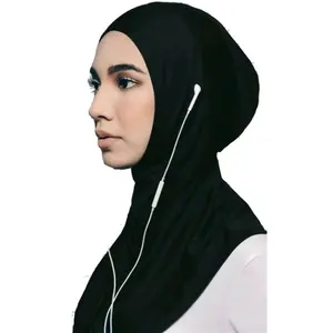 Merk Moslim Fitness Sport Pro Hijab Voor Moslim Vrouwelijke Atleten Motorkap Hoed Ademend En Snel Droog Oortelefoon Vriendelijke