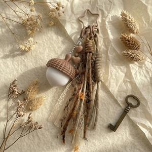 Colgante para bolso de <span class=keywords><strong>bellota</strong></span> impreso en 3D, llavero con cierre de estrella, colgante de borla con flecos de encaje bohemio, accesorio de lujo de estilo coquette para bolsos de regalo - Product Image 6