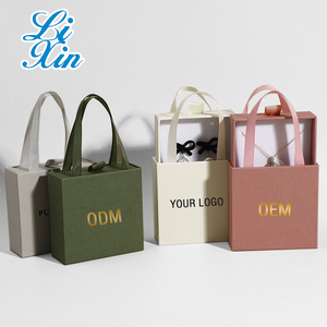 Перерабатываемая Роскошная маленькая бумажная шкатулка для ювелирных изделий с логотипом ручной работы, экологически чистый ящик для сережек, Подарочная матовая ламинированная печать - Product Image 4