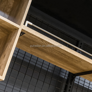 סופרמרקט מתלה כבד מכולת מדפי מכולת תצוגה קמעונאית עמדה לנוחיות חנות מזון עץ - Product Image 6