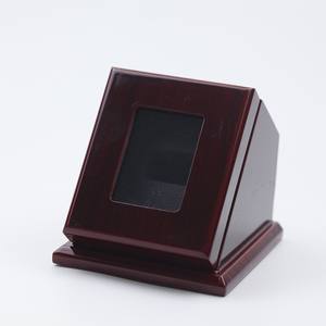 Pencere ile trapez lüks tek delik şampiyonu halka ekran ahşap kutu - Product Image 2