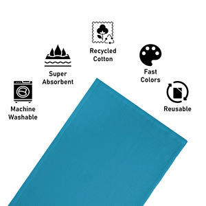 Toalla de microfibra reciclada personalizada, ultra suave, absorbente, de secado rápido, para cocina, gimnasio, golf, con tejido tipo gofre, para limpieza de vidrios y detalles de automóviles - Product Image 2
