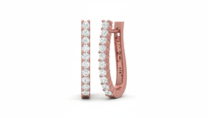 Pendientes de Oro de 14K Premium para Mujer con Diamantes Naturales de Corte Brillante Redondo - Product Image 4