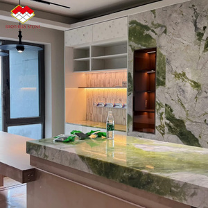 Dalle de marbre <span class=keywords><strong>vert</strong></span> jade poli de Connemara, Irlande, avec motif Bookmatch, pour comptoir de cuisine, crédence, table à manger, fond de télévision - Product Image 2