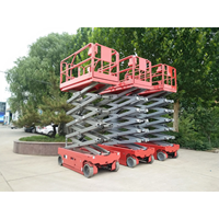 Plateforme élévatrice à ciseaux hydraulique mobile électrique sûre et stable avec une capacité de 100 kg, plateforme antidérapante durable pour usine, atelier, sous-sol
