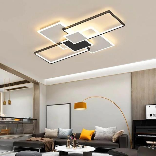 Minimalist square Ceiling Chandelier Modern Simple Lighting Acrylic Flush Mount Personality Ceiling Light for Living Room