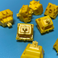 Interruptor de Teclado mecánico para juegos de ordenador, tapa de KS-25, dorado, amarillo, dorado, marrón, GATERON, táctil lineal, oferta