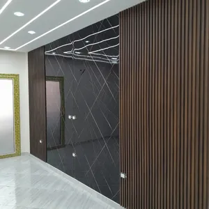 Factory Wood Plastic Composite PVC Coating Cladding Fluted Wall Board WPC Interior Wall Panel wood alternatives wood veneer pane