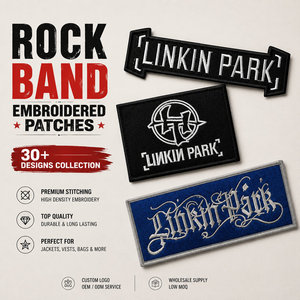 Europeo e americano Street Fashion Trend Music Rock <span class=keywords><strong>Linkin</strong></span> Park Band Iron-on patch ricamate DIY distintivi personalizzati - Product Image 1