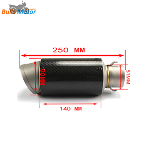 universal de fibra de carbono de escape de la motocicleta para Z1000/CBR650/MT 09/R6/GSXR 650 bicicleta de escape - Product Image 3