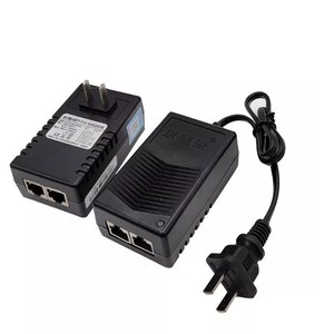 อะแดปเตอร์จ่ายไฟ PoE 48V 2 พอร์ต แหล่งจ่ายไฟอิสระสำหรับระบบกล้องวงจรปิด - Product Image 1