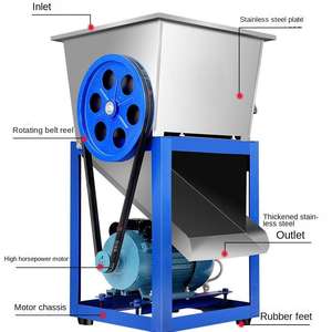 Trituradora de pescado de alimentación de cangrejo de acero inoxidable completamente automática de alta potencia, cortador de pescado eléctrico, trituradora de pescado de alta potencia completamente automática - Product Image 4