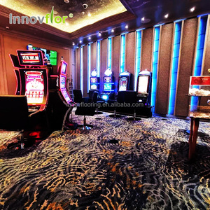 Diseño moderno y lujoso diseño Floral pared a pared Axminster alfombra del casino roja - Product Image 5