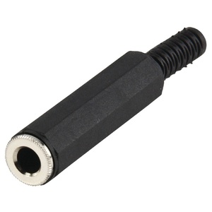 Conector Mono Hembra de 6.35mm, Negro, para Equipos de Audio - Product Image 1
