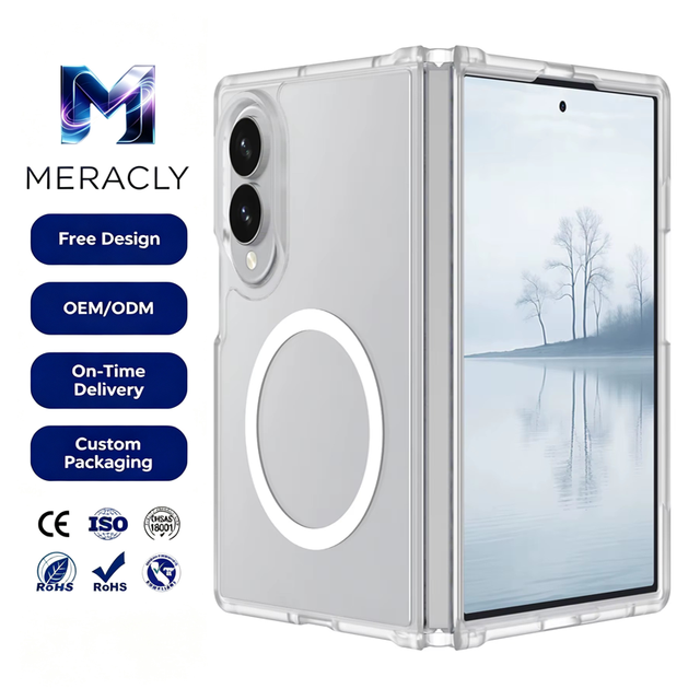 Customizable Hot Trending Magnetic Case for Samsung Galaxy Z Fold 8 ultra Hinge Protection Frosted Acrylic Shockproof Skin Feel