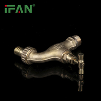 IFAN a forgé le robinet de bavoir de jardin en laiton d'usine 1/2 robinet de Bibcock en laiton de 3/4 pouces avec la sortie d'eau