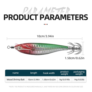 كرة الحبار الأفقية بالجملة خطافات مظلة مزدوجة في المياه المالحة مضيئة الصيد التجاري الحبار الرقصة - Product Image 4