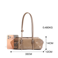 Sac à main en cuir de vachette pleine fleur avec logo personnalisé, sac à bandoulière rétro minimaliste pour femme, sac fourre-tout de luxe OEM ODM, sac à main vintage
