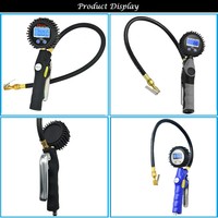 Manomètre de pression des pneus U-NAI UN-9703D 0-255 PSI 0-10 BAR, arrêt automatique en 30 secondes, portable, léger, numérique LCD, en cuivre