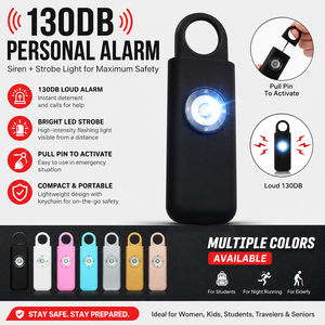 <span class=keywords><strong>Alarme</strong></span> <span class=keywords><strong>personnelle</strong></span> <span class=keywords><strong>de</strong></span> <span class=keywords><strong>sécurité</strong></span> OEM rechargeable 130 dB avec lampe torche LED, anti-agression et anti-viol, pour situations d'urgence - Product Image 2