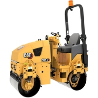 Nouvelle Rouleuse Vibrante à Double Tambour CAT CB1.7 CB1.8 Mini Hydrostatique 2RM pour routes municipales en asphalte avec roues en acier et caoutchouc