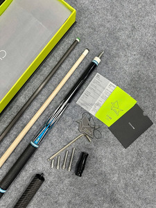 Taco de billar <span class=keywords><strong>ZENI</strong></span> QY01 de calidad premium, hecho a mano, con eje de carbono y arce, con pasador radial QianYi, doble eje, punta de 12.2mm y 11.8mm, peso de 19oz. - Product Image 5