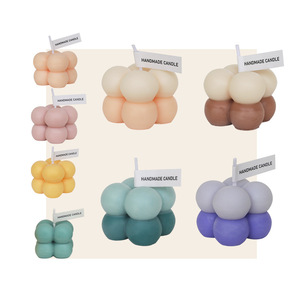Bougie à bulles parfumée <span class=keywords><strong>de</strong></span> Noël <span class=keywords><strong>de</strong></span> couleur dégradée <span class=keywords><strong>de</strong></span> Offre Spéciale Mini petite bougie Cube à bulles avec boîte - Product Image 2