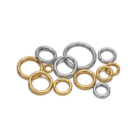 Anneau de retenue en acier inoxydable 304 plaqué or 18 carats, fermoirs ronds pour la fabrication de colliers, bracelets et bijoux