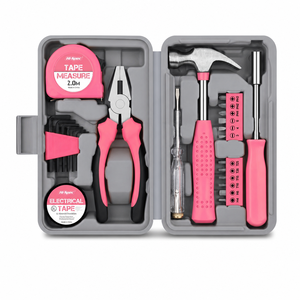 Hot Selling Small Multifunctional Pink Carbon Steel Household Repair <b>Tool</b> <b>Set</b> for DIY Installation and Disassembly - Product Image 4