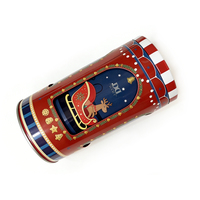 Boîte à musique en étain rotative à double couche de luxe, ensembles cadeaux alimentaires, OEM, boîte en étain décorative, occasions spéciales de Noël, emballage métallique