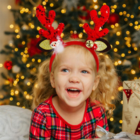 Bandeaux de fête en plastique pour cosplay de Noël, avec différents motifs pour femmes, adultes et enfants, décorations de fête